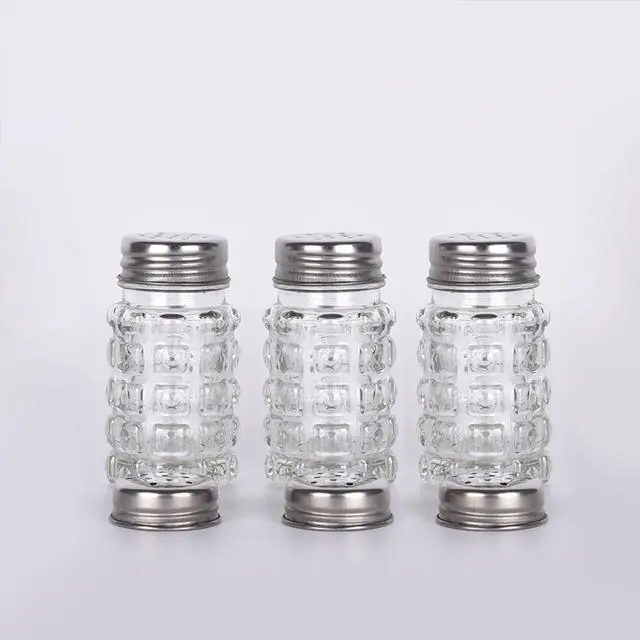 Alt view image 6 of 7 - Retro Style Salt and Pepper Shakers with Stainless Tops (2)