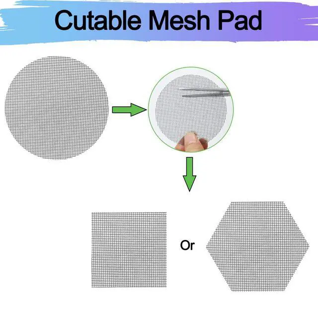 Alt view image 4 of 5 - Drainage Mesh for Plant Pot Bonsai Mesh 2 3 4 Inch Assorted Sizes 100 Pcs
