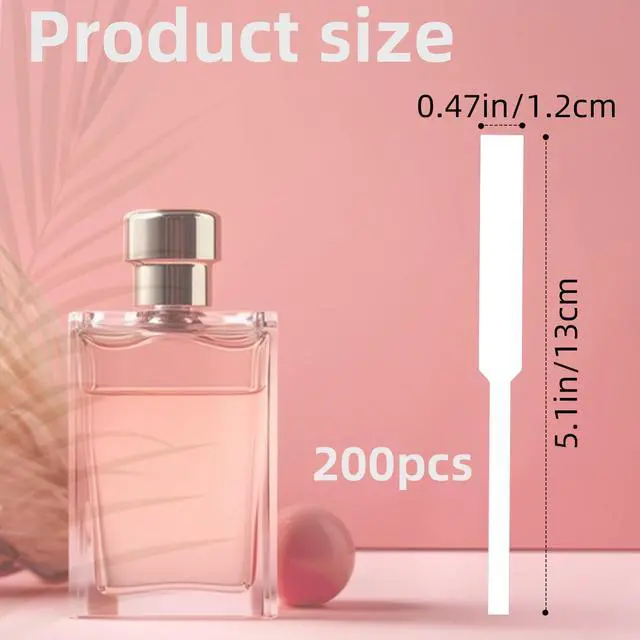 Alt view image 3 of 7 - 200Pcs Disposable Perfume Test Strips,Fragrance Tester Strips Fragrance Blotter Strips Scented Cards Essential Oil Diffuser Strip, to Test Fragrance of Perfume Essential Oil(White)