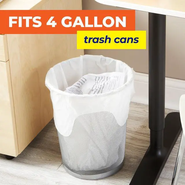 Alt view image 2 of 7 - Hefty Essentials 4 Gallon Trash Bags, White, Fresh Linen Scent, 52ct