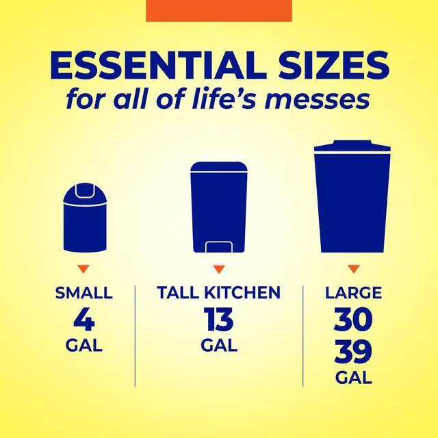 Alt view image 6 of 7 - Hefty Essentials 4 Gallon Trash Bags, White, Fresh Linen Scent, 52ct