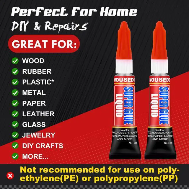 Alt view image 3 of 7 - 12 X 3g Super Glue Liquid, Fast Drying All-Purpose Cyanoacrylate(CA) Glue