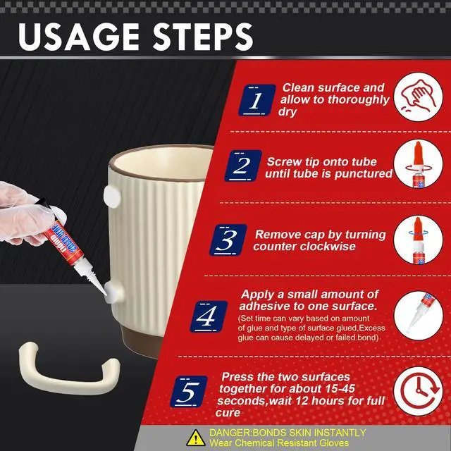 Alt view image 7 of 7 - 12 X 3g Super Glue Liquid, Fast Drying All-Purpose Cyanoacrylate(CA) Glue