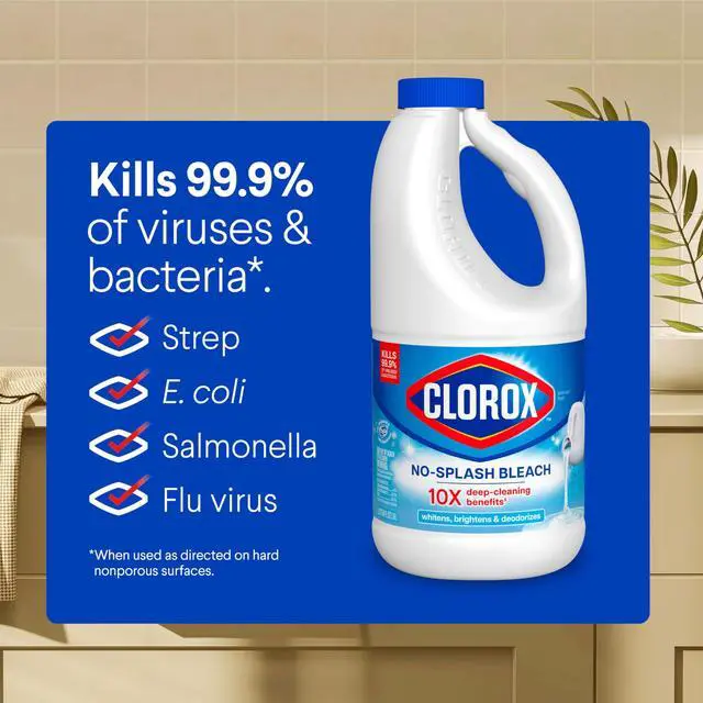 Alt view image 3 of 7 - Clorox No Splash Bleach, 40 Fluid Ounces (Package May Vary)