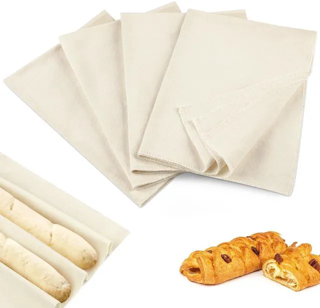 Main image of Ninsula 4PCS Tea Towels for Baking Sourdough, 14x18.8 Inch Reusable Thick Bread Towels for Proofing, Bread Cloth for Baguettes, Pastry, Loaves