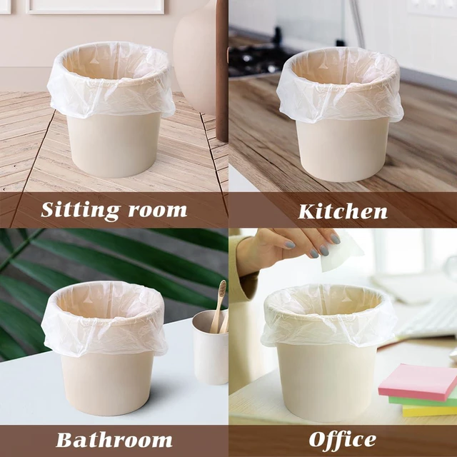 Alt view image 4 of 7 - Teivio Mini Clear Trash Bags 1 Gallon 120 Count Bathroom Garbage Bags
