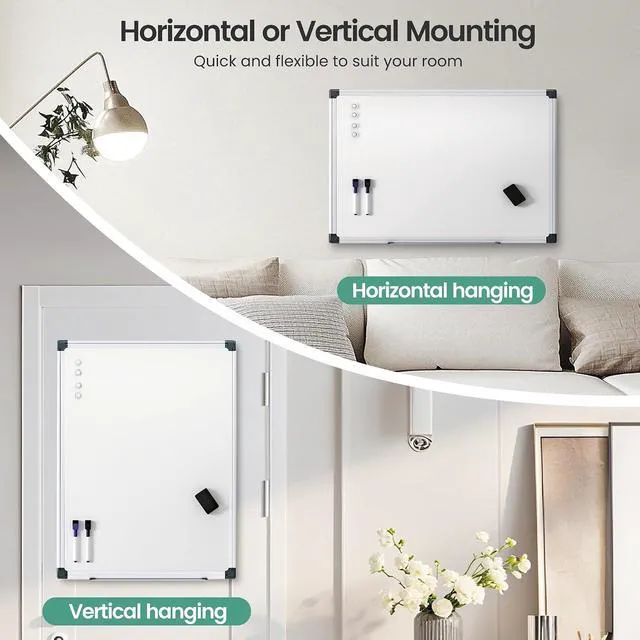 Alt view image 5 of 7 - Magnetic Dry Erase Board 36 x 24 for Wall, Whiteboard for Home Office, School, Study Room Silver Aluminum Frame with 2 Markers, 4 Magnets & Eraser