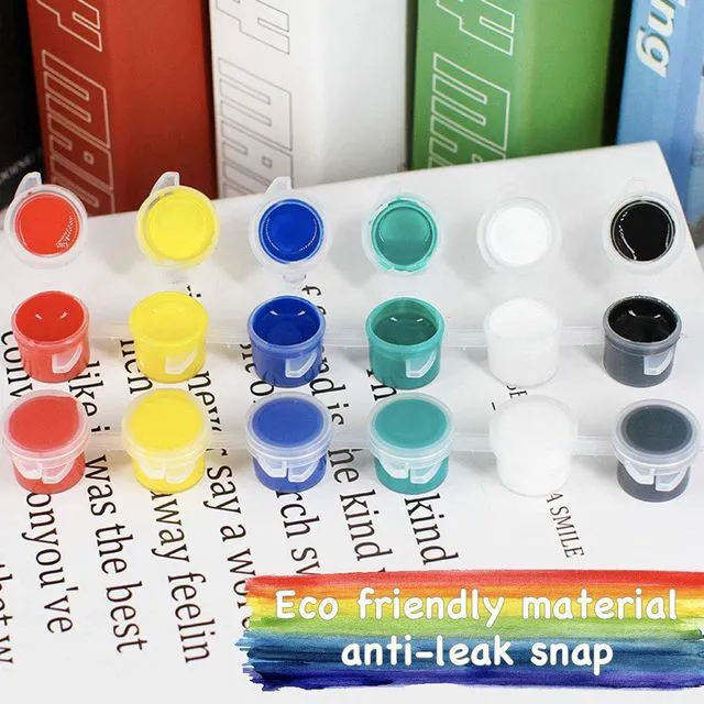 Alt view image 6 of 6 - 36 Empty Paint Pots with Lids, 5 ml/0.17 OZ Clear Empty Storage Paint Containers, Mini Painting Cup Arts Crafts Containers for Summer Camp Kids Classrooms Schools Art Festivals etc