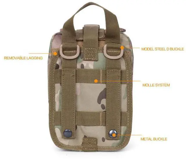 Alt view image 6 of 7 - NEW First Aid Bag Pouch Kit Survival Military Tactical Medical Utility Emergency