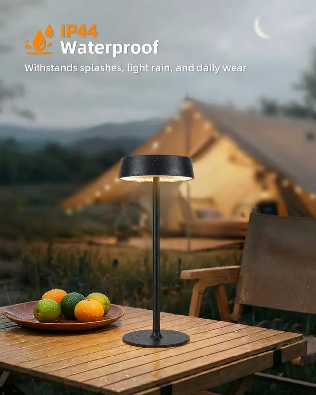 Alt view image 5 of 7 - Cordless Lamp, Rechargeable Table Lamp, Battery Operated, RGB Dimmable Touch Control, 3 Color Temperatures, LED Memory Function, Portable Outdoor Waterproof Desk Lamp, Restaurant Dining Patio Kitchen