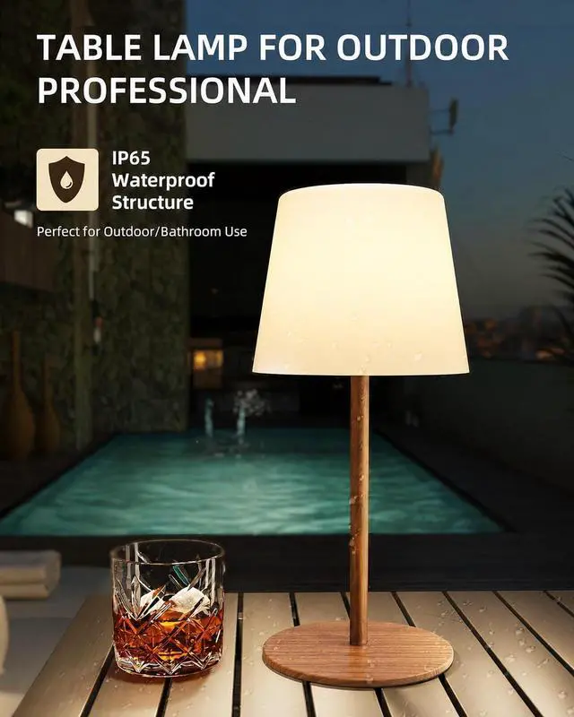 Alt view image 5 of 7 - Spa-Like Shower Lamp IP65 Waterproof Bathroom Lamp, Rechargeable Cordless Mood Light, 3 Color Temps for Relaxing Bathroom & Bathtub Experience (1 Pack)