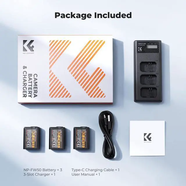 Alt view image 7 of 7 - 3-Pack NP-FW50 Battery and Upgraded 3-Slot ZV-E10 Battery Charger Compatible with Sony Alpha A6400 A6000 A6300 A6500 A5000 A5100 A7 A7II A7R A7RII A7S A7SII RX10 II III IV Cameras