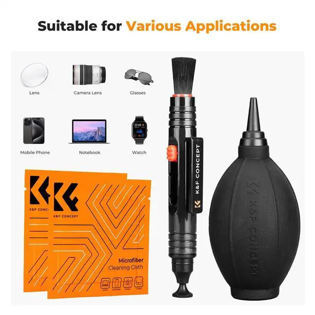 Alt view image 6 of 7 - 4-in-1 Camera Lens Cleaning Kit with Lens Cleaning Pen, Camera Air Blower, Microfiber Cleaning Cloth, Lens Cleaner Kit for Canon Nikon Pentax Sony DSLR Camera Lens Filter Cell Phones