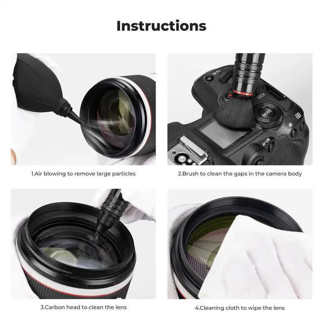 Alt view image 7 of 7 - 4-in-1 Camera Lens Cleaning Kit with Lens Cleaning Pen, Camera Air Blower, Microfiber Cleaning Cloth, Lens Cleaner Kit for Canon Nikon Pentax Sony DSLR Camera Lens Filter Cell Phones