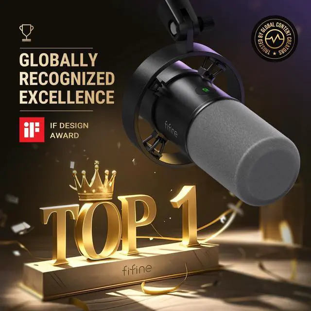 Alt view image 2 of 7 - Dynamic Microphone, XLR/USB Podcast Recording PC Microphone for Vocal Voice-Over Streaming, Studio Metal Mic with Mute, Headphone Jack, Monitoring Volume Control, Windscreen-Amplitank K688