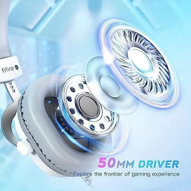 Alt view image 3 of 7 - USB PC Headset and Audio Mixer,Streaming Over-Ear Wired Headphones with 3.5mm Audio Jack,Detachable Microphone,Gaming Mixer with Slider Fader,XLR Microphone Interface,for Podcast(H9W+SC3W)