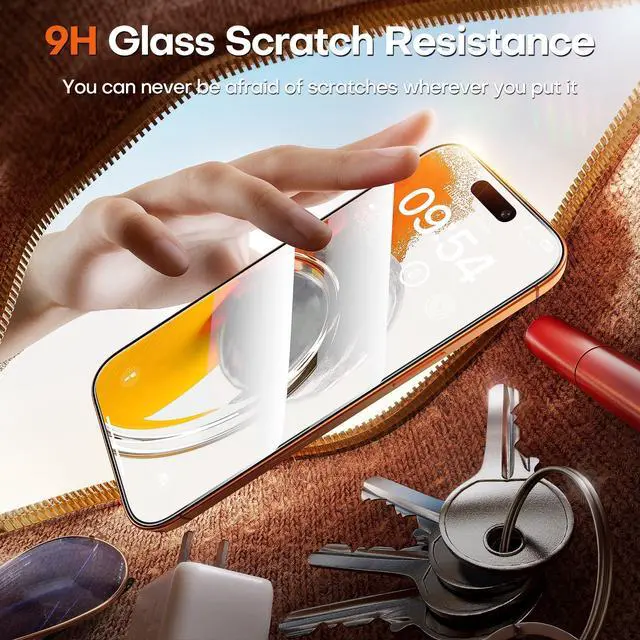 Alt view image 4 of 7 - for iPhone 17 Pro Max Screen Protector/iPhone 16 Pro Max Screen Protector 6.9-Inch Instant Installation Tempered Glass HD Clear Full Coverage Protection Case Friendly 2 Pack