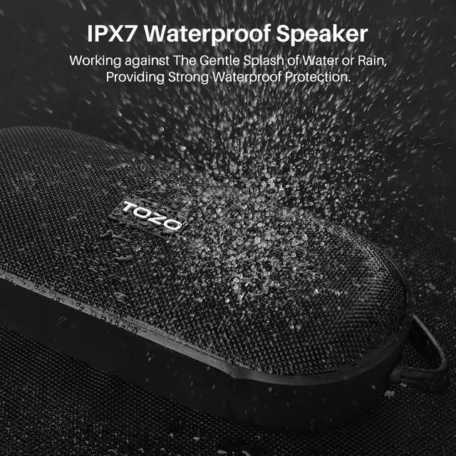 Alt view image 3 of 7 - PA1 Large Bluetooth Speaker, Powerful 2.0 Stereo Sound with Deep Bass, 25H Playtime, IPX7 Waterproof Shower Speaker, Wireless Speaker with App EQ Control, Dual Pairing for Home, Outdoor & Travel