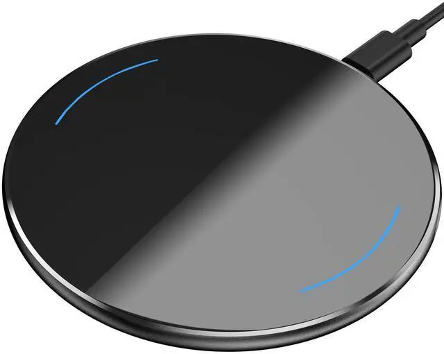Main image of W1 New Anti-Slip Aircraft-Grade Aluminum Wireless Charger 15W Max Fast Wireless Charging Pad Compatible with iPhone 17/17 Pro/17 Pro Max/Air/16/15/14/SE Series, Samsung Galaxy S25/S24/S23, Black