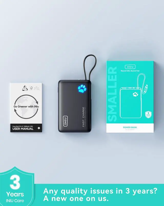 Alt view image 7 of 7 - Portable Charger with Flashlight, 45W Fast Charging Tablet Power Bank with USB C Cable, 10000mAh Powerbank, Battery Pack for iPhone 17 16, iPad, Samsung S25 etc Travel Essential, Emergency Light
