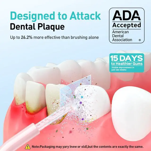 Alt view image 2 of 7 - Water Dental Flosser Teeth Pick C20: ADA Accepted, Portable Cordless Oral Irrigator 300ML Rechargeable Travel Irrigation Cleaner IPX7 Waterproof Electric Flossing Machine for Teeth, Pink