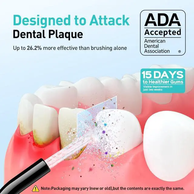 Alt view image 2 of 7 - Water Dental Flosser Teeth Pick C20: ADA Accepted, Portable Cordless Oral Irrigator 300ML Rechargeable Travel Irrigation Cleaner IPX7 Waterproof Electric Flossing Machine for Teeth, Black