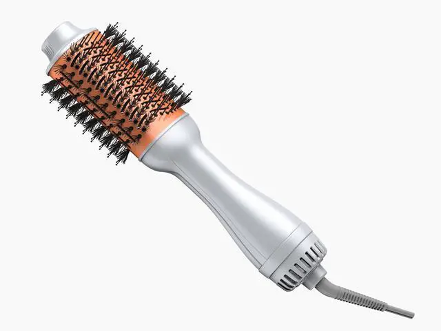 Alt view image 4 of 7 - 4-in-1 Hot Air Brush - Hair Dryer & Styler with 33000 RPM Motor, Gloss PRO Coating for Shine, 3 Heat Settings, Tangle-Free Ionic Bristles for Frizz-Free Blowouts (US Plug)