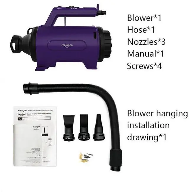Alt view image 6 of 7 - Dog Dryer High Velocity Professional Dog/Pet Grooming Force Hair Dryer/Blower