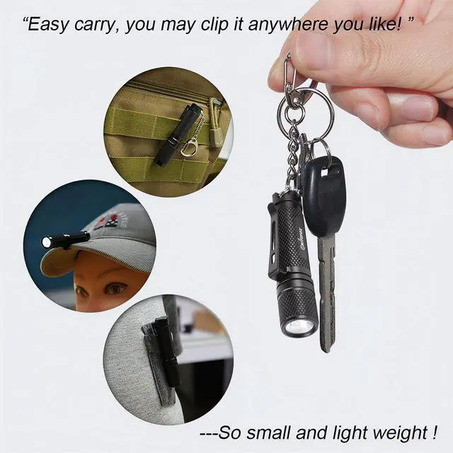 Alt view image 3 of 7 - K3 Mini Keychain Flashlight AAA Small Keychain Light Bright 150 Lumens with Diffuser Clip,Multipurpose Pocket Light as Candle Hat Lamp Camp Lantern for Everyday EDC Dog Walking Hiking Camping