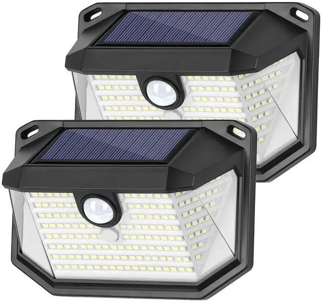 Main image of Solar Outdoor Lights, 2-Pack Super Bright 178 LEDs Motion Sensor Wall Light with 270° Wide Angle & 3 Modes, Waterproof Solar Powered Security Light for Patio Garden Garage Front Door