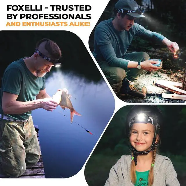 Alt view image 6 of 7 - USB-C Rechargeable LED Headlamp Super Bright, Lightweight Head Lamp for Running, Camping, Hiking & Work Comfortable Fit for Adults & Kids