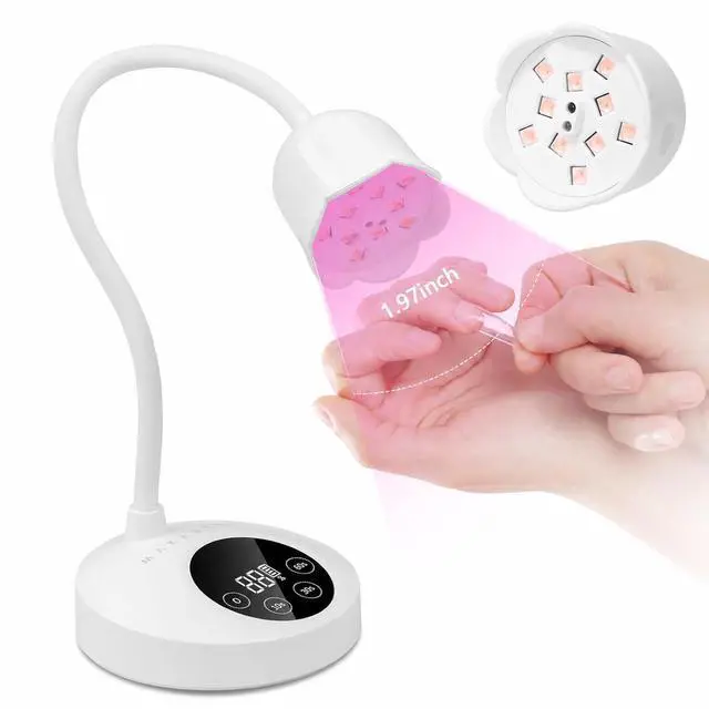 Main image of UV Nail Lamp: Mini UV Light for Gel Nails Polish Luminoza 30mW/cm² Rechargeable LED Nail Light Nail Dryer with 4 Timers & Auto Sensor, Fast Curing Goosenecks Lamp for Home DIY Manicure
