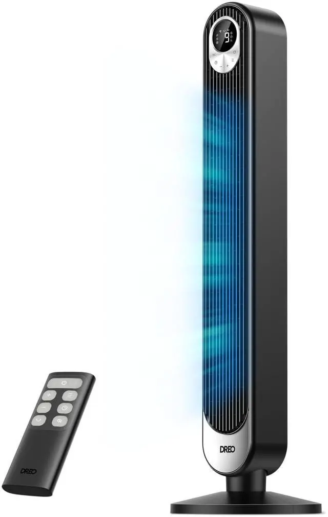 Main image of Tower Fan for Bedroom, 28 ft/s, 20dB Quiet Oscillating Bladeless Fan with Remote, 9 Speeds, 4 Modes, 12H Timer, LED Display, Standing Floor Fan Powerful for Indoor Home Office Room, 42 Inch