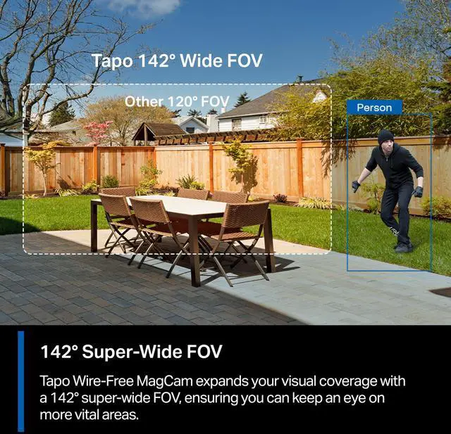 Alt view image 2 of 7 - MagCam 2K+ - 2026 Wirecutter Best Outdoor Security Camera & PCMag Editors' Choice, Wireless Battery Power, Magnetic Mount, Subscription-Free SD Storage or optional Cloud, Person/Vehicle Detection
