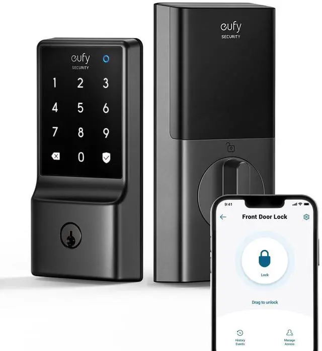 Main image of Smart Lock C210, Keyless Entry Door Lock, Built-in WiFi Deadbolt, Smart Door Lock, No Bridge Required, Easy Installation, Touchscreen Keypad, App Remote Control, 4 AA Batteries Included