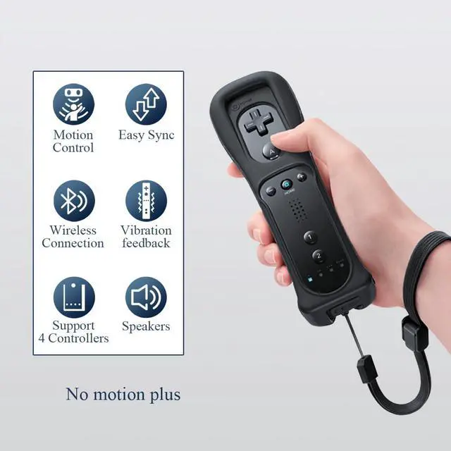 Alt view image 3 of 6 - Remote Controller with Nunchuck, Compatible with Nintendo Wii/Wii U, 2 Pack (Black)