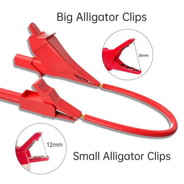 Alt view image 2 of 7 - 25PCS Silicone Multimeter Test Leads Kit with Replaceable Wire Piercing Probes Set, Alligator Clips, Test Hook Clips, Testing Tweezer for Digital Electrical Multimeter Testing