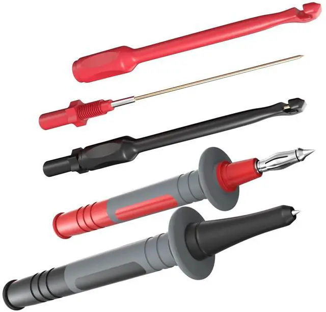 Alt view image 6 of 7 - 25PCS Silicone Multimeter Test Leads Kit with Replaceable Wire Piercing Probes Set, Alligator Clips, Test Hook Clips, Testing Tweezer for Digital Electrical Multimeter Testing