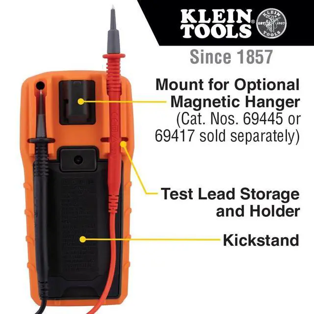 Alt view image 3 of 7 - MM420 Digital Multimeter, Auto-Ranging TRMS Multimeter, 600V AC/DC Voltage, 10A AC/DC Current, 50 MOhms Resistance