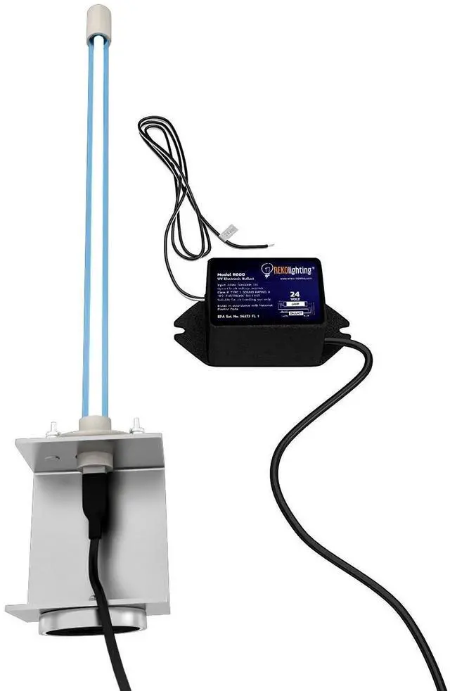 Alt view image 2 of 6 - R600 24v HVAC Air Purifier UV Light Coil Cleaner Germicidal 14" 18W UVC for AC Air Conditioning with Magnet