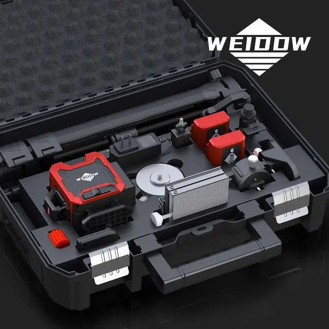 Alt view image 4 of 5 - Laser Level with Tripod, Self Leveling Laser Level 4x360°, Green Line Laser 4D Laser Leveler Tool with 2Pcs Lithium Batteries for Picture Hanging, Tile, Home Renovation, (SizeXL)