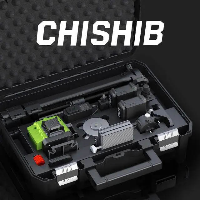 Alt view image 2 of 7 - 16 Lines Green Laser Level Kit -4x360° 4D Self-Leveling Cross Line Laser Level, Rotary Base and Accessories for Construction, Home Improvement and Picture Hanging,(Safety Class ll, <1mW power output.)