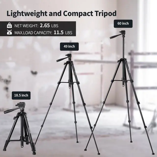 Alt view image 5 of 7 - 360° Laser Level with Tripod, 100Ft Self Leveling Laser Level Green Cross Line Laser Leveler Tool for Picture Hanging Wall Tile Floor Construction, 60" Compact Tripod & Carry Pouch Included