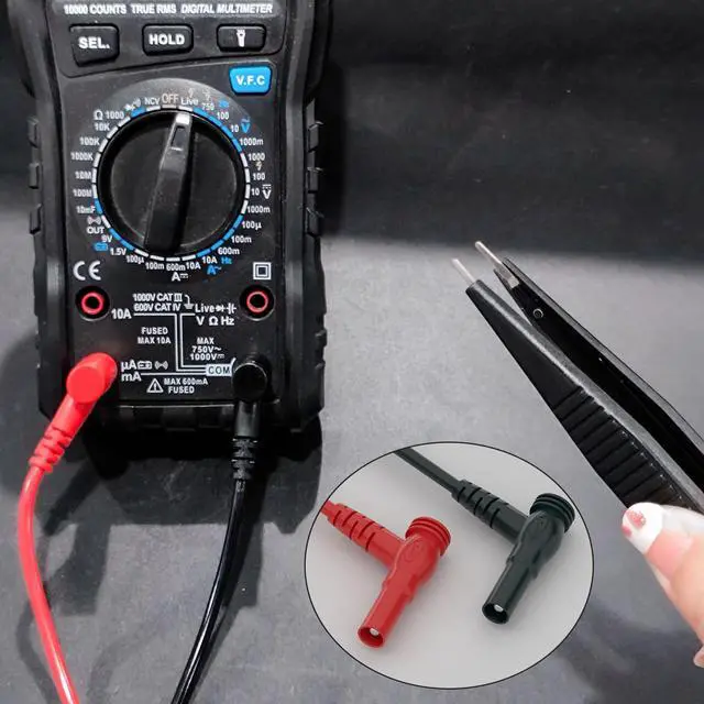 Alt view image 6 of 6 - Multimeter Test Leads Kit 21PCS Digital Electrical Testing Probes Set with Alligator Clips SMD IC Test Hook Clips Test Tweezer Replaceable Precision Sharp Probes