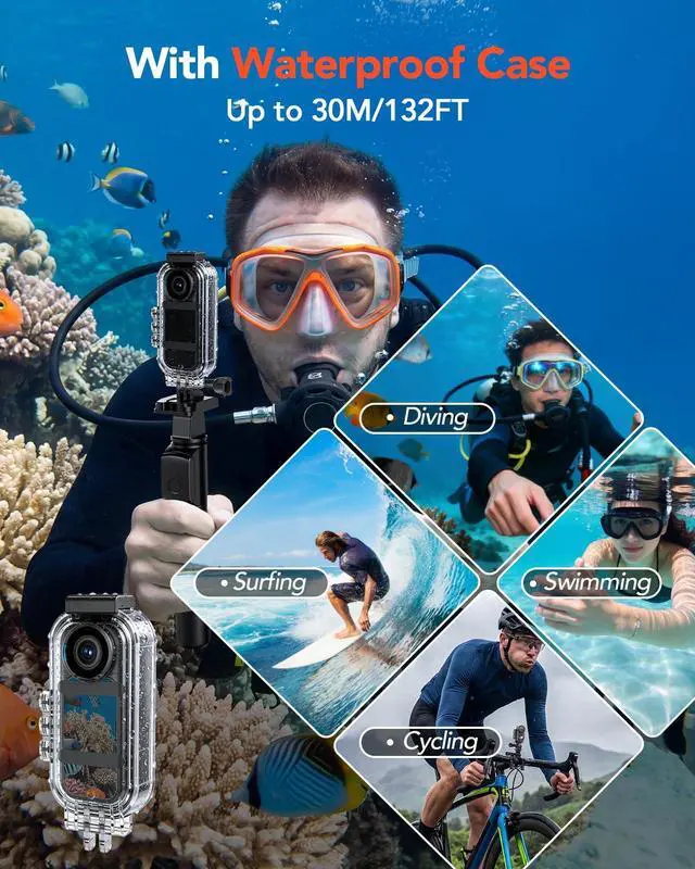 Alt view image 2 of 7 - Mini Body Camera Waterproof, 64GB Wearable Camera with Smart Touch Screen, 7 Hours Recording with Charging Dock, Magnetic Clips, up to 33FT Waterproof Case for Vlogging, Daily Use W3