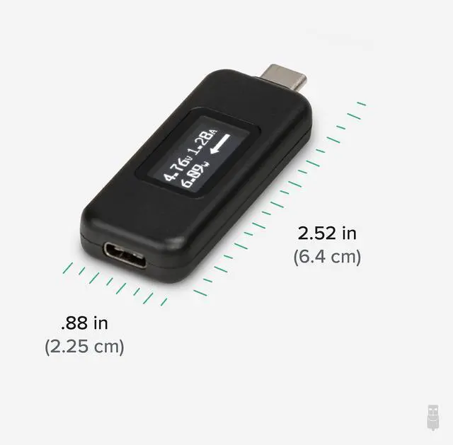 Alt view image 6 of 7 - USB C Power Meter Tester for Monitoring USB-C Connections up to 240W - Digital Multimeter Tester for USB Type C Cables, Laptops, Phones, Chargers - Driverless
