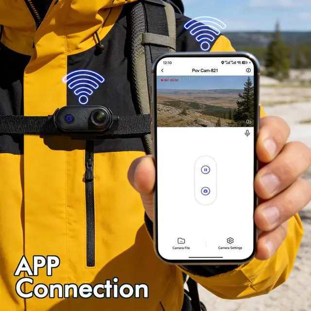 Alt view image 4 of 7 - Mini Body Camera with 32GB, Magnetic Body Cam with 10M Waterproof Case, 130° Wide Angle Sports Cam, Thumb-Size POV Camera for Swimming Diving Snorkeling Cycling Traveling Vlogging(Black)