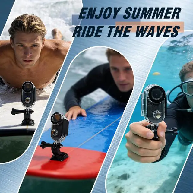 Alt view image 5 of 7 - Mini Body Camera with 32GB, Magnetic Body Cam with 10M Waterproof Case, 130° Wide Angle Sports Cam, Thumb-Size POV Camera for Swimming Diving Snorkeling Cycling Traveling Vlogging(Black)
