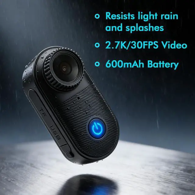 Alt view image 7 of 7 - Mini Body Camera with 32GB, Magnetic Body Cam with 10M Waterproof Case, 130° Wide Angle Sports Cam, Thumb-Size POV Camera for Swimming Diving Snorkeling Cycling Traveling Vlogging(Black)