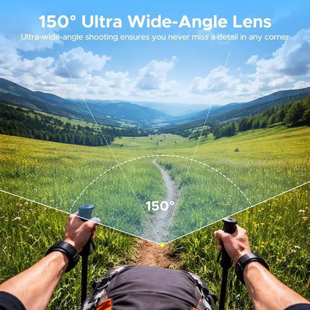 Alt view image 3 of 7 - 4K Mini Body Camera with 64GB Card, 1.47" Display Wearable POV Camera, Action Camera with Magnetic Mount, Hands Free Recording Body Cam, WiFi App Control for Vlogging Motorcycle Travel Security